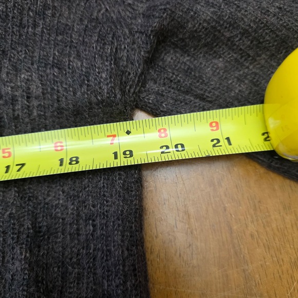 Eileen Fisher‎ Mohair Wool Blend Cardigan Sweater Knit Open Front Dark Brown M - Picture 7 of 8